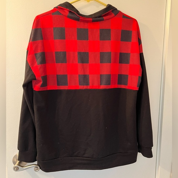 Buffalo Plaid Quarter Zip - Picture 2 of 5